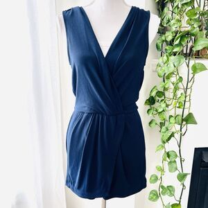 BCBGeneration Navy Blue Sleeveless Romper